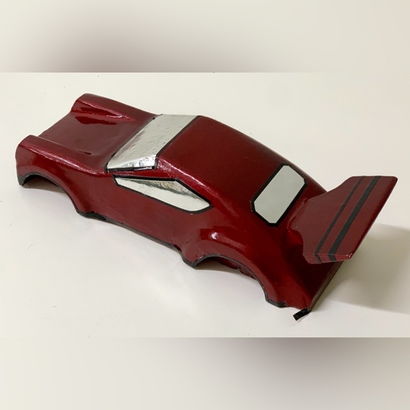 1980s Vintage Hand Crafted Homemade Pinewood Derby Race Car - Picture 2 of 11